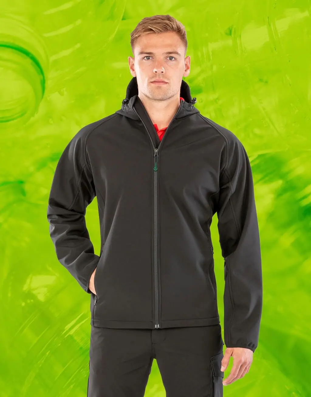 Men s Recycled 3-Layer Hooded Softshell