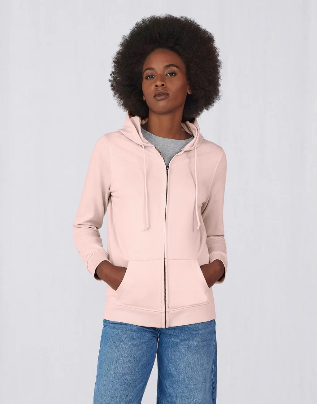 Organic Zipped Hooded Women