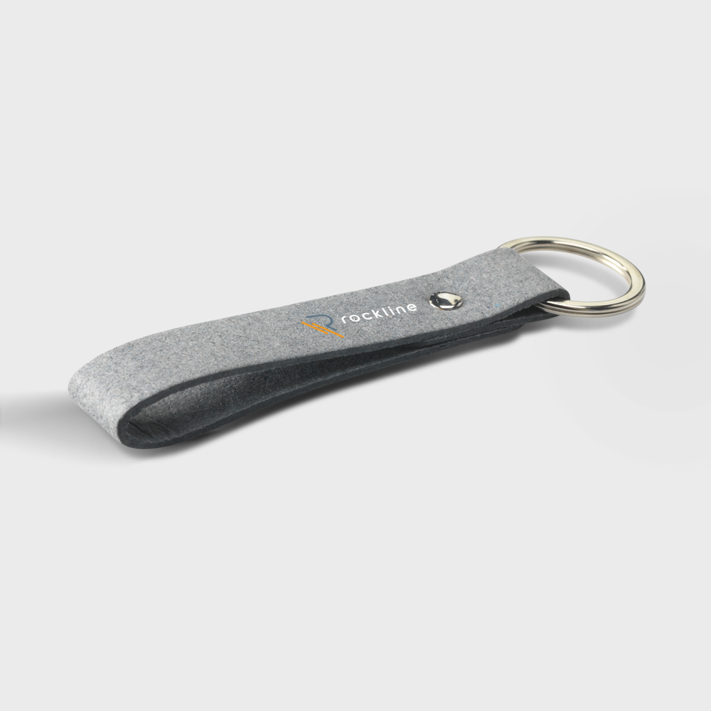 Gerecycled denim textiel sleutelhanger