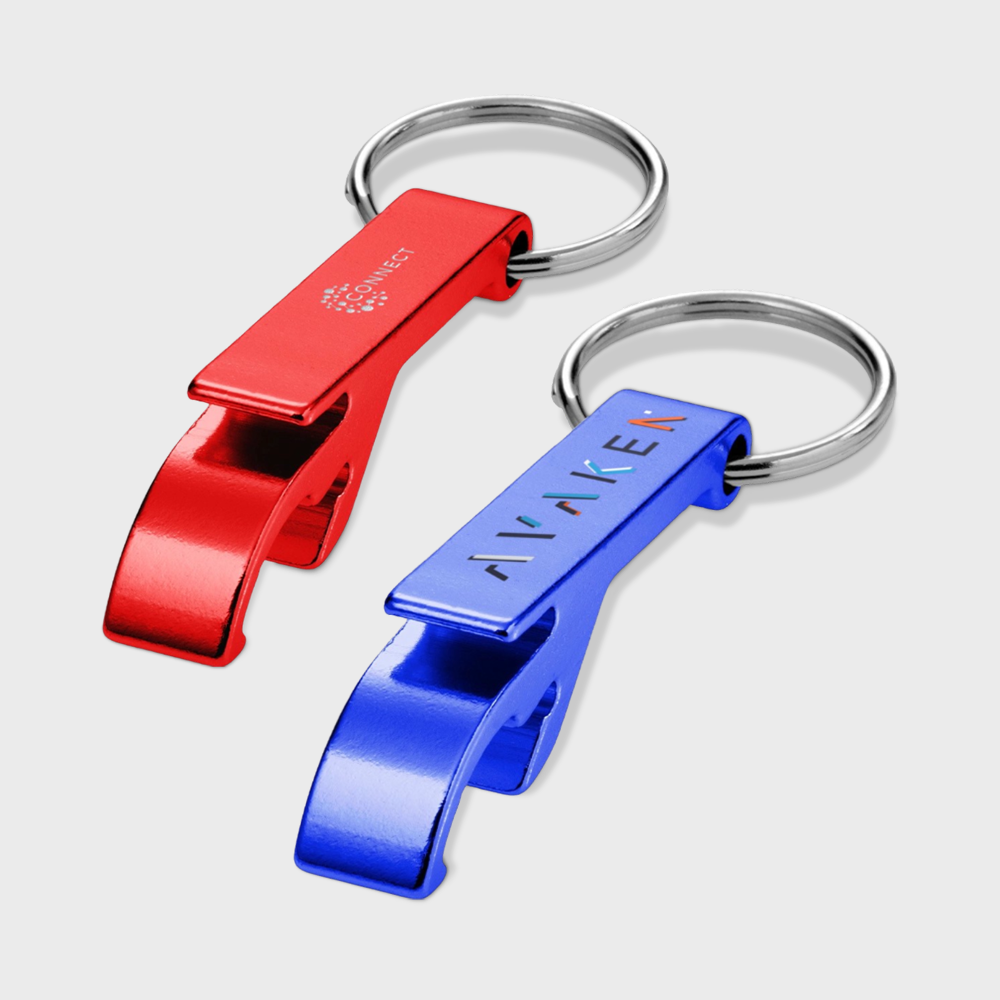 RCS Gerecycled Aluminium fles- en blikopener met sleutelhanger