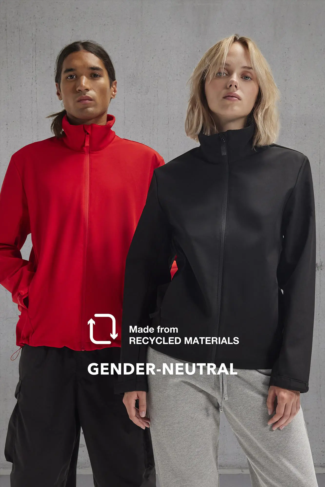 B&C Reset 3Lr Softshell, Red, M