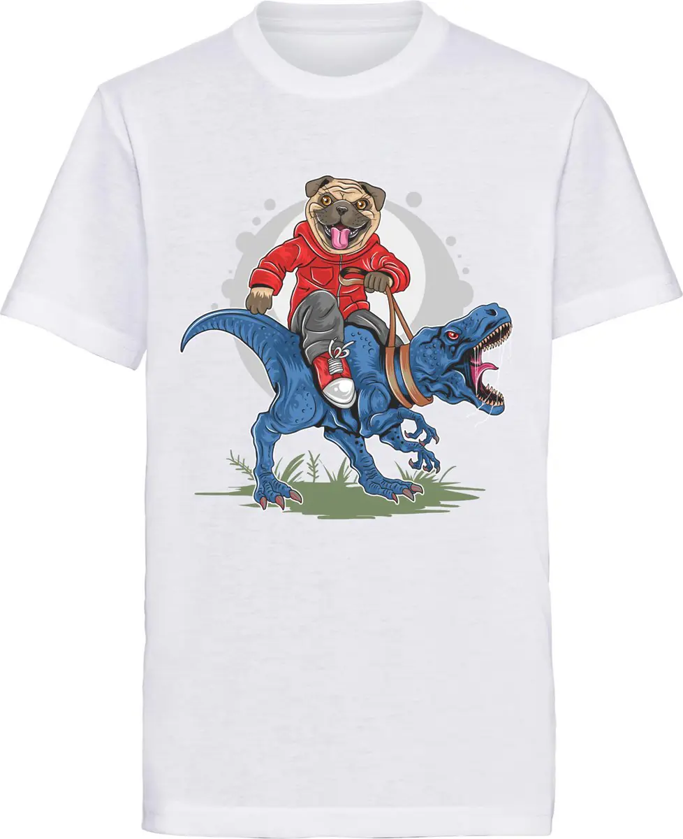 T-shirt Puppy riding Dino