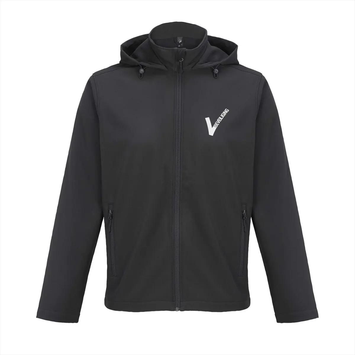 Softshell jas Security met capuchon ? Waterafstotend