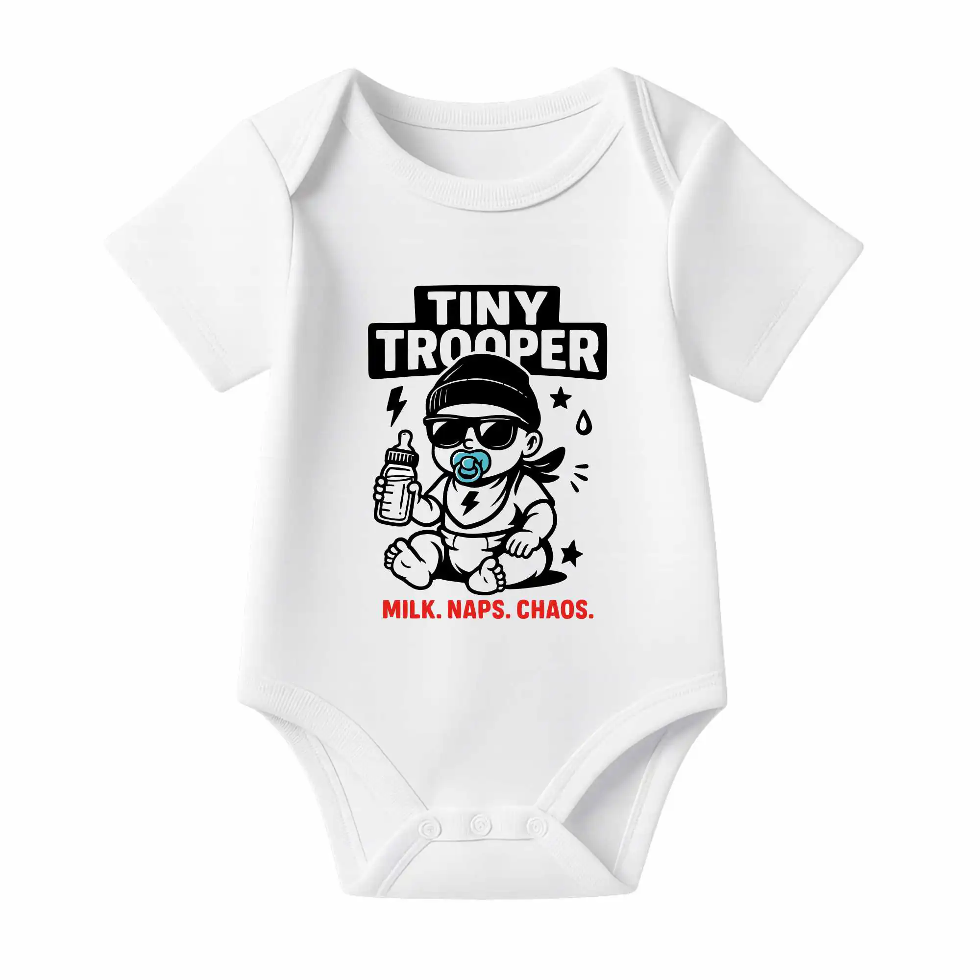 Romper Tiny Trooper - Milk Naps Chaos
