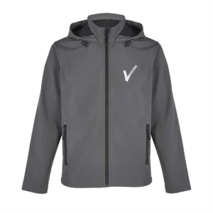 beveiliging softshell jas met capuchon grijs voorzijde