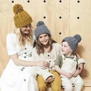 warme kabelgebreide wintermuts