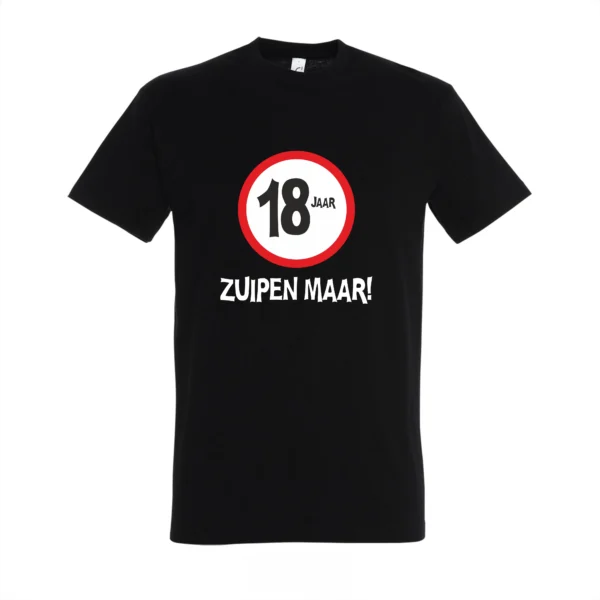 T-shirt 18 jaar zuipen maar