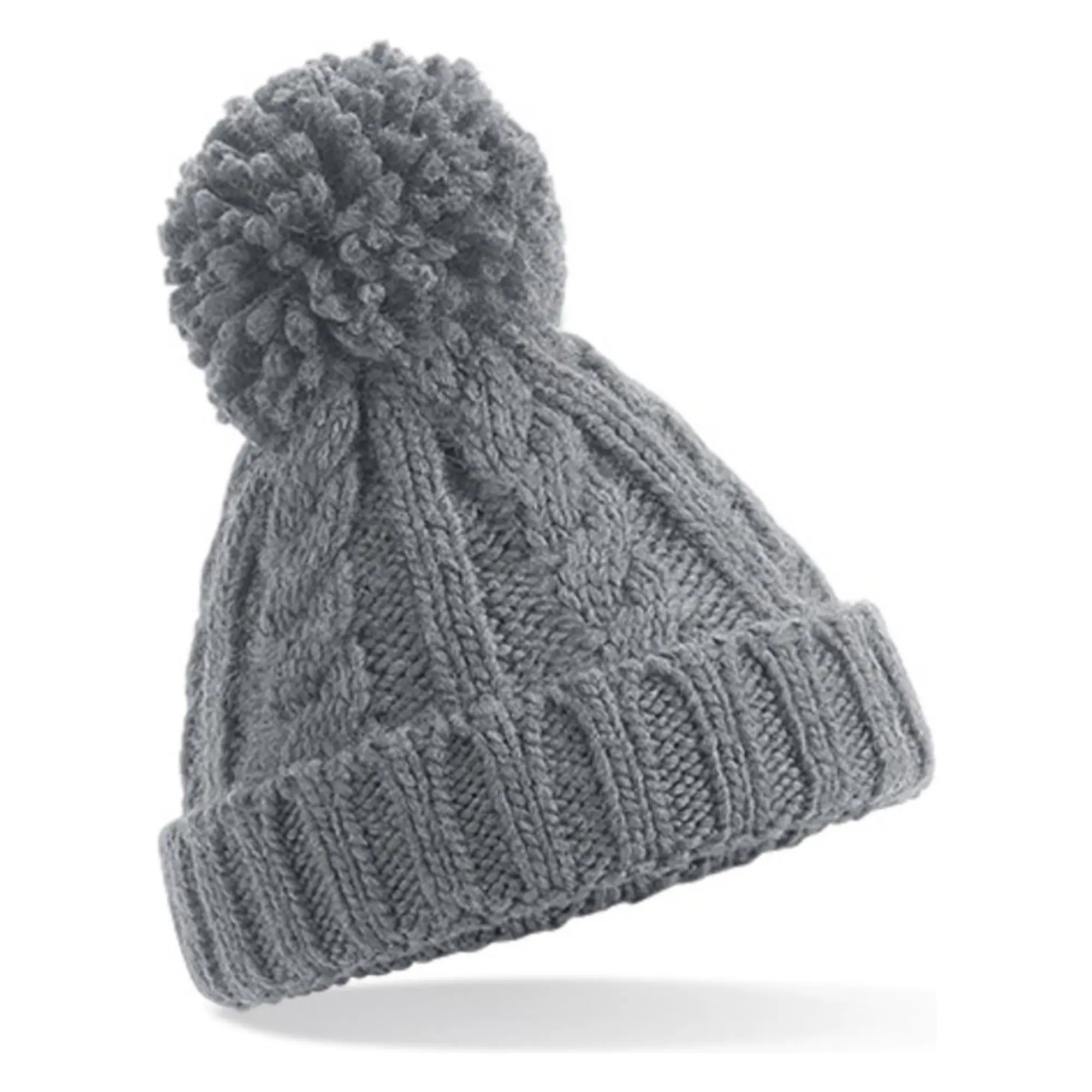 Beechfield - Cable Knit Melange Beanie - Stijlvolle en Warme Wintermuts