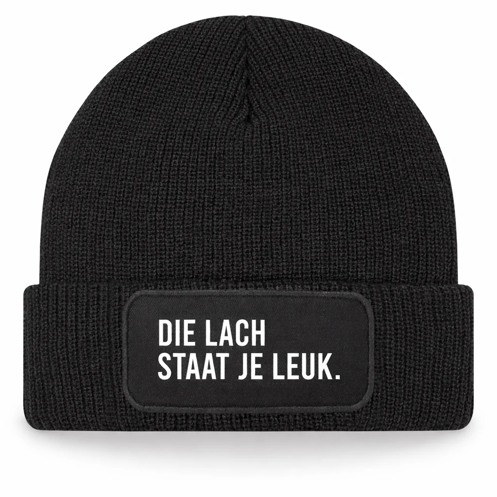 Beanie Die lach staat je leuke
