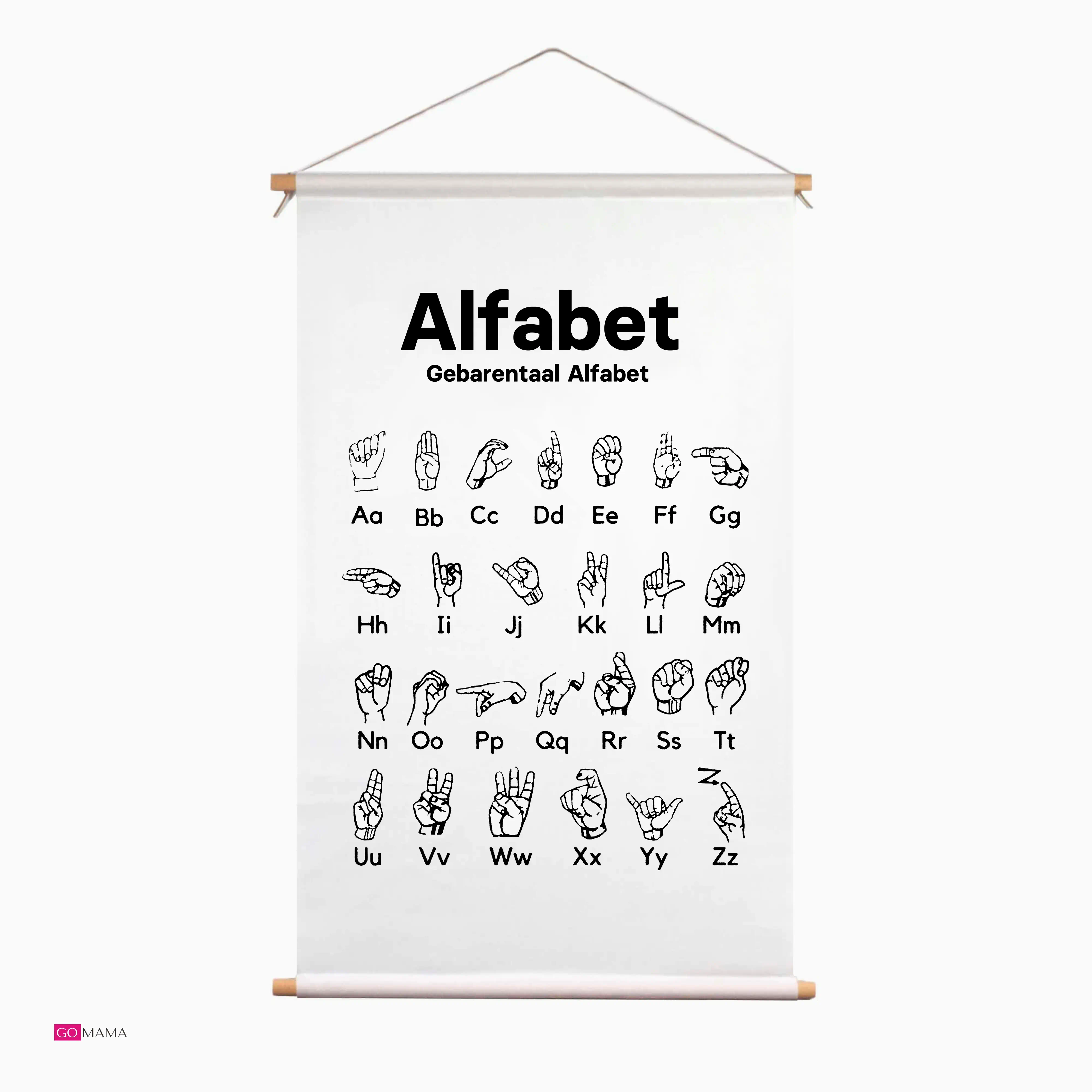 Educatieve Poster voor Kinderen om Gebarentaal te leren- Educatieve banners voor kinderen - Gebarentaal - gebarentaal leren
