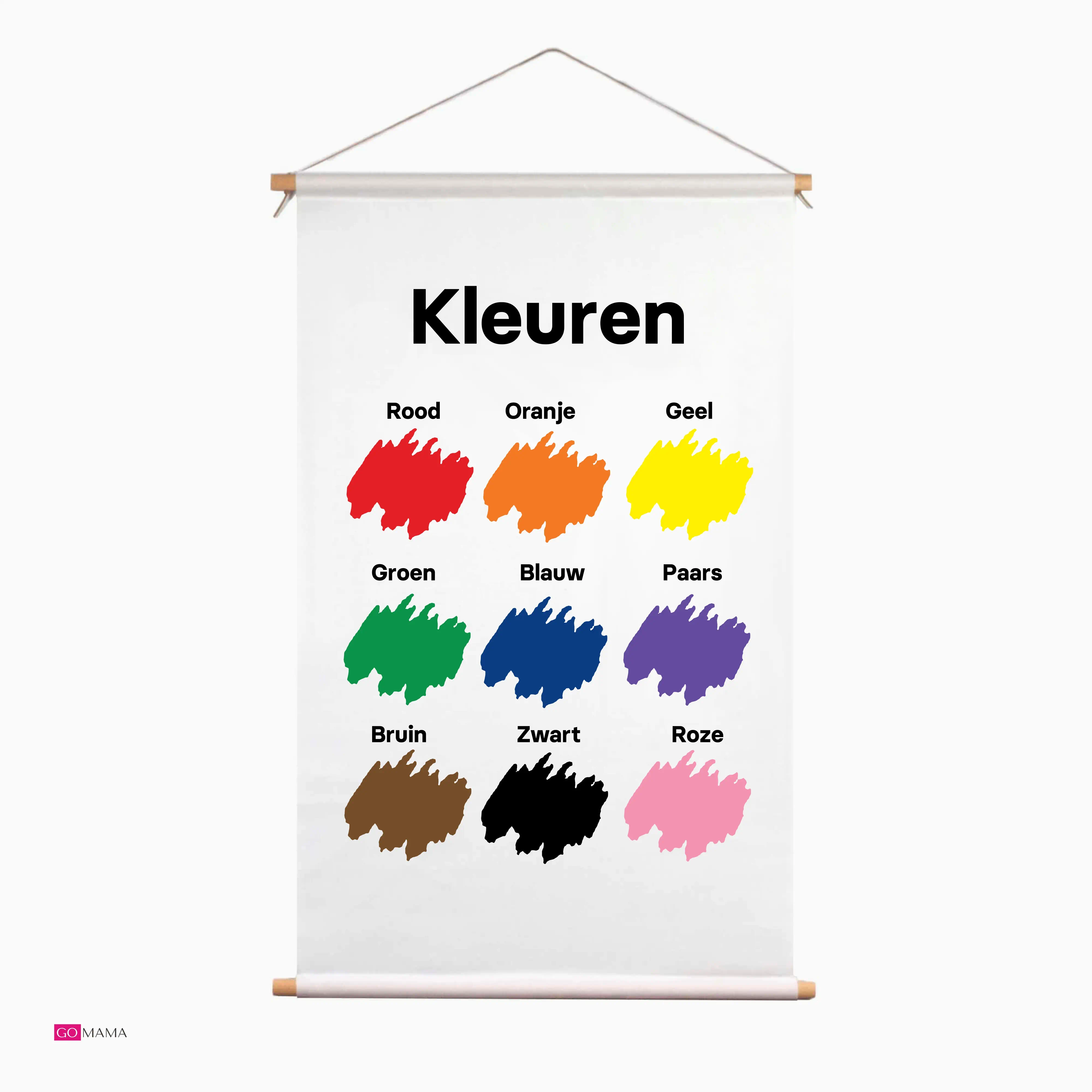 Educatieve Poster voor Kinderen met Kleuren - Educatieve banners voor kinderen - Kleuren - kleuren leren - Kleuren poster