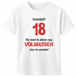Alternative view of T-shirt 18 jaar nu eindelijk volwassen