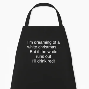 Keukenschort White Christmas... I'll drink red