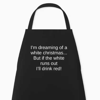 Keukenschort White Christmas... I'll drink red