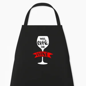 Keukenschort Will cook for Red Wine