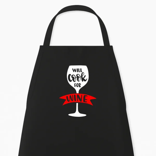 Keukenschort Will cook for Red Wine