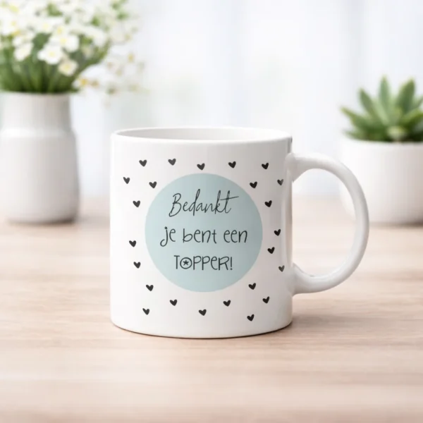 Koffiemok "Je Bent een Topper" - Perfect Cadeau voor Personeel, Vriendschap of Afscheid van Collega's