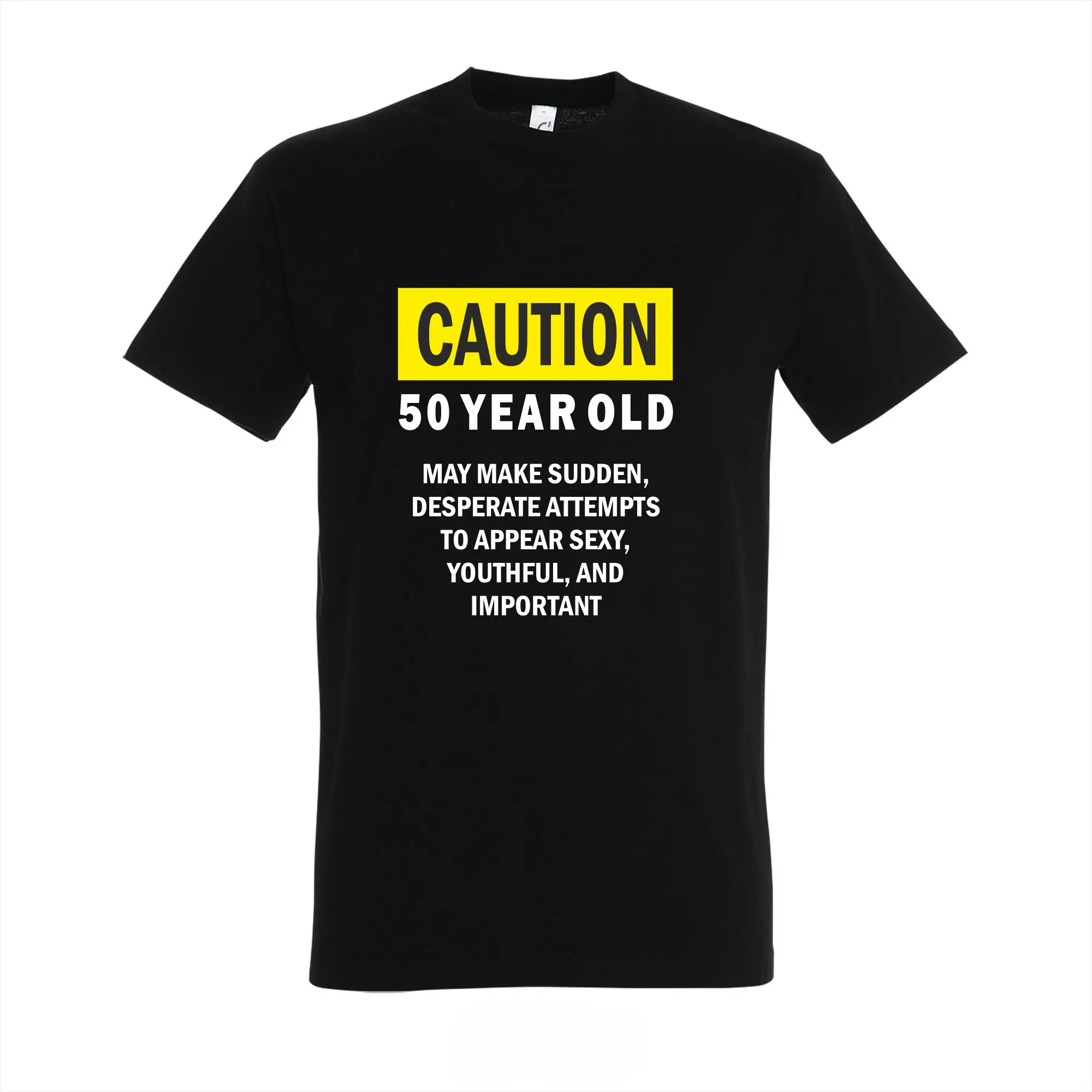 T-shirt Caution 50 years old