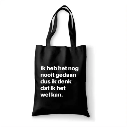 Katoenen tas Ik heb het nog nooit gedaan dus ik denk dat ik het wel kan