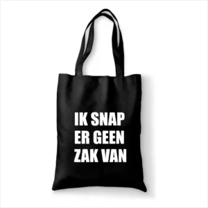 Katoenen tas Ik snap er geen zak van