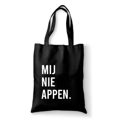 Katoenen tas Mij niet appe