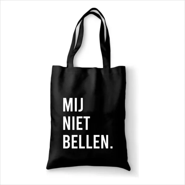 Katoenen tas Mij niet bellen