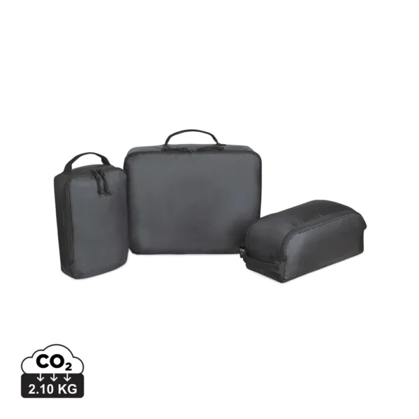 Renew AWARE™ rPET 3 delige Packing Cube Set zwart