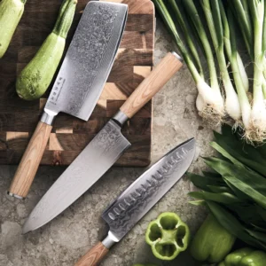 VINGA Hattasan Damascus Santoku mes