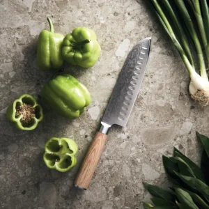VINGA Hattasan Damascus Santoku mes