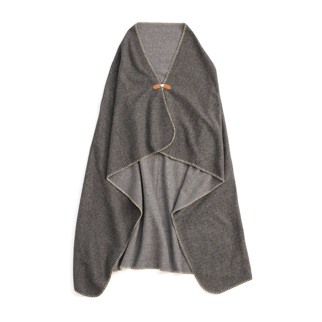VINGA Bilton gerecyclede deken/poncho grijs