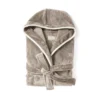 VINGA Louis luxe pluche RPET badjas maat S/M grijs
