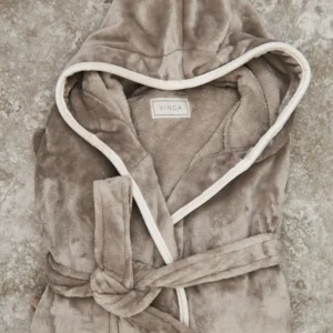 VINGA Louis luxe pluche RPET badjas maat S/M