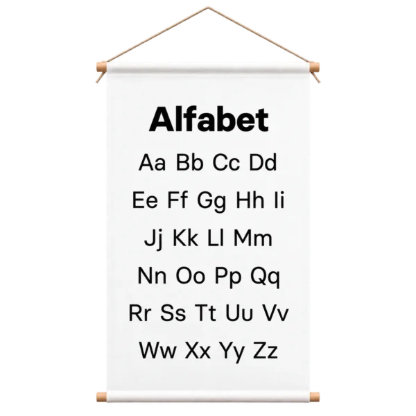 Educatieve Poster voor Kinderen met het Alfabet - Educatieve banners voor kinderen - Alfabet - Alfabet leren - Alfabet poster - letters leren