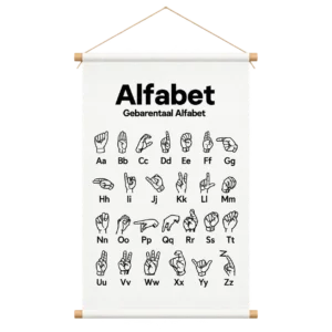 Educatieve Poster voor Kinderen om Gebarentaal te leren- Educatieve banners voor kinderen - Gebarentaal - gebarentaal leren