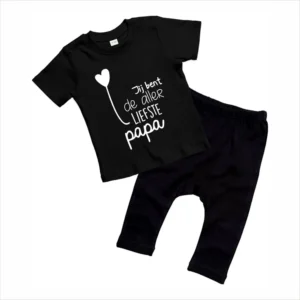 Babyset - Jij bent de allerliefste papa - Maat 62/68 - 3 - 6 maanden - Zwart