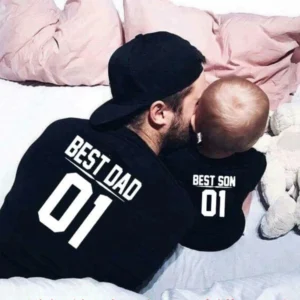 T-shirt Best Dad - Best Son - voor Papa en Zoon - Dad - Son - Set van 2 - korte mous
