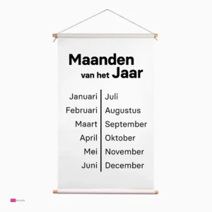 Educatieve Poster voor Kinderen met de Maanden in een jaar - Educatieve banners voor kinderen - Maanden in een jaar leren
