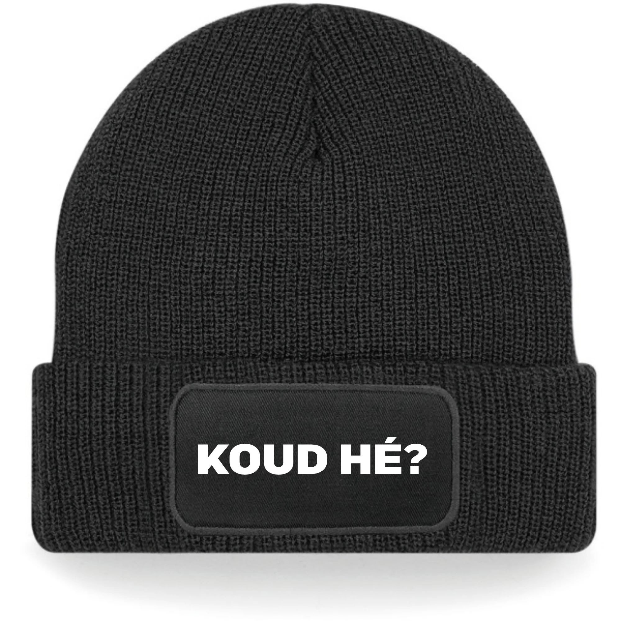 Muts Gebreide met Print "Koud Hé?" met Thinsulate™ Voering voor extra warmte - Maat One Size