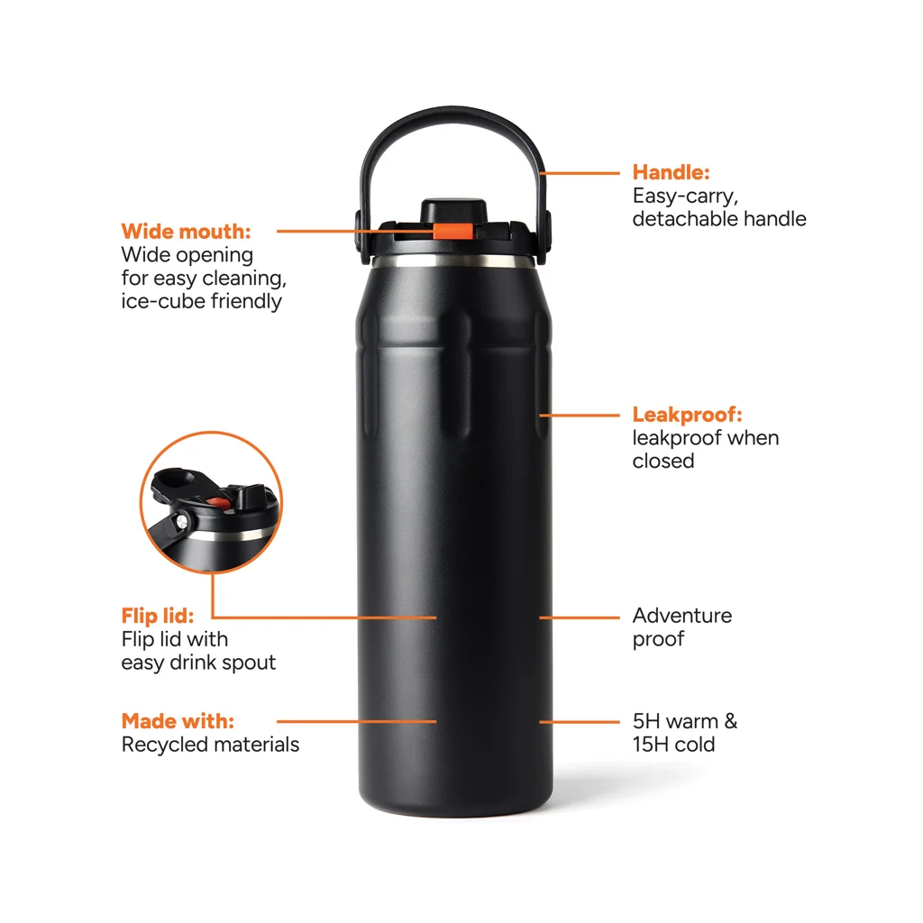 Nordic Drift Trail RCS geisoleerde sport fles 940ml