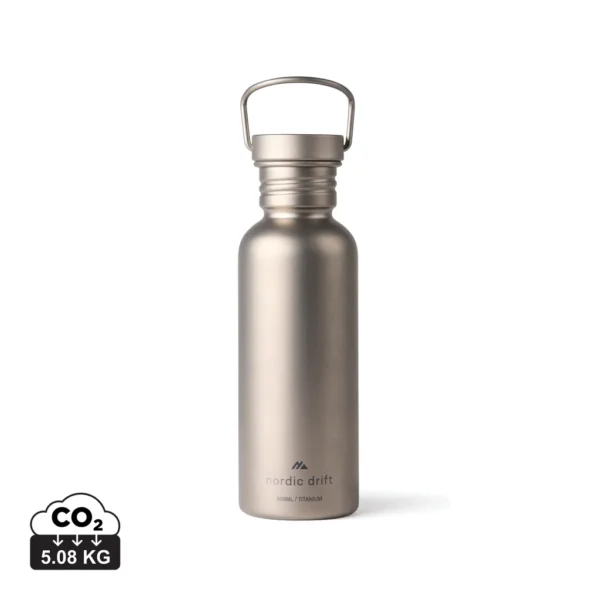 Nordic Drift Trail Ultra Light Titanium 600ml Water fles zilver