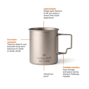 Nordic Drift Trail Ultra Light Titanium 450ml beker