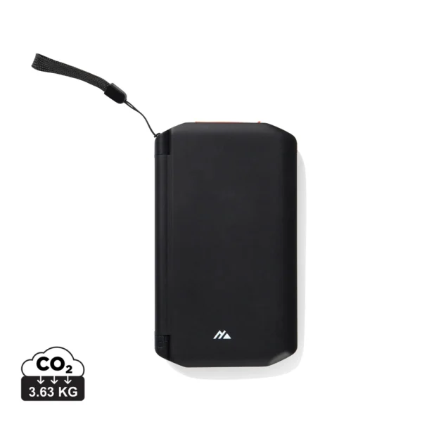 Nordic Drift Titan 10.000mAh solar powerbank met 3 panelen zwart