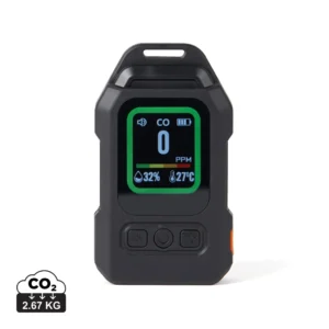 Nordic Drift Everest draagbare CO-melder met LED-alarm zwart