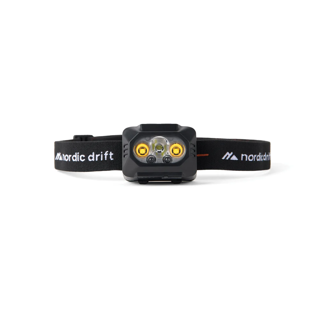 NordicDrift Everest krachtige hoofdlamp met dubbele batterij