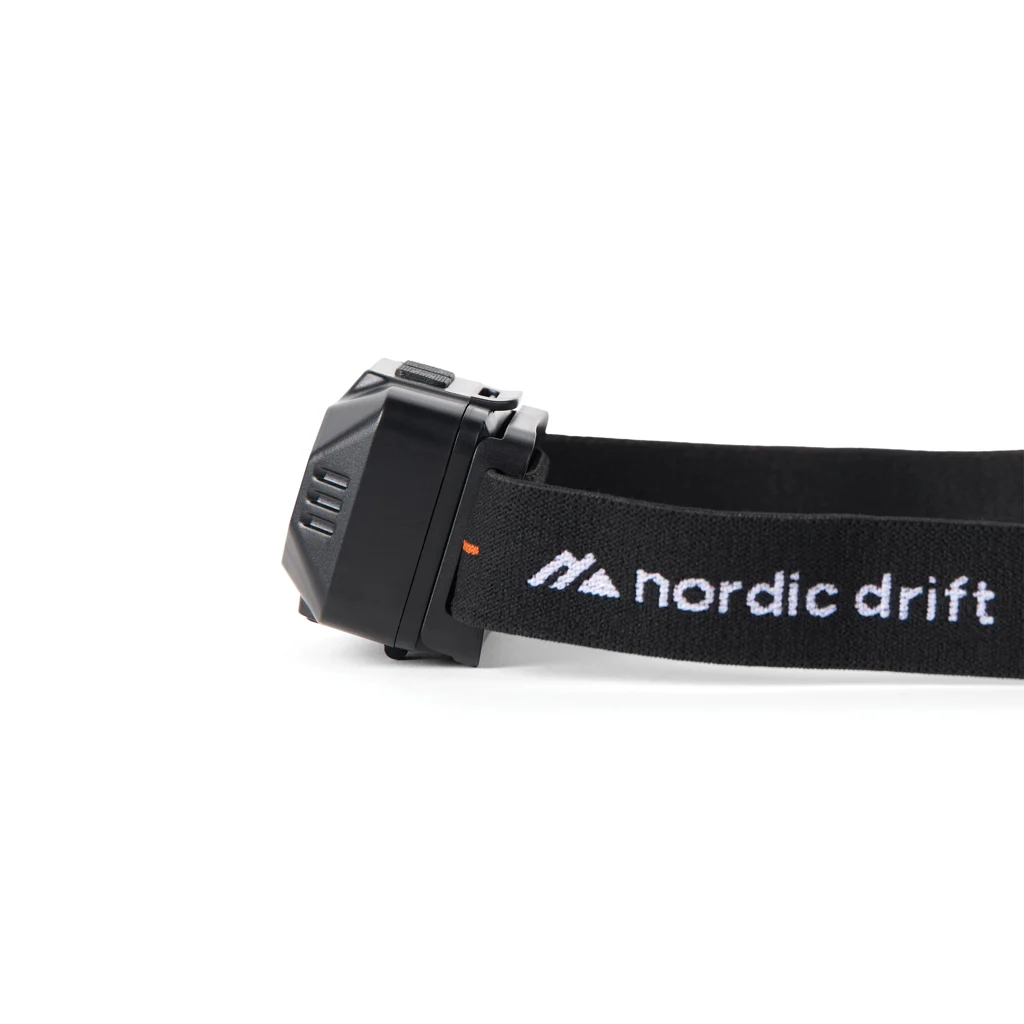 NordicDrift Everest krachtige hoofdlamp met dubbele batterij