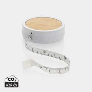 RCS gerecycled plastic & bamboe meetlint wit, bruin