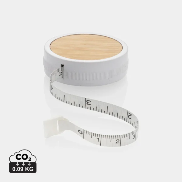 RCS gerecycled plastic & bamboe meetlint wit, bruin