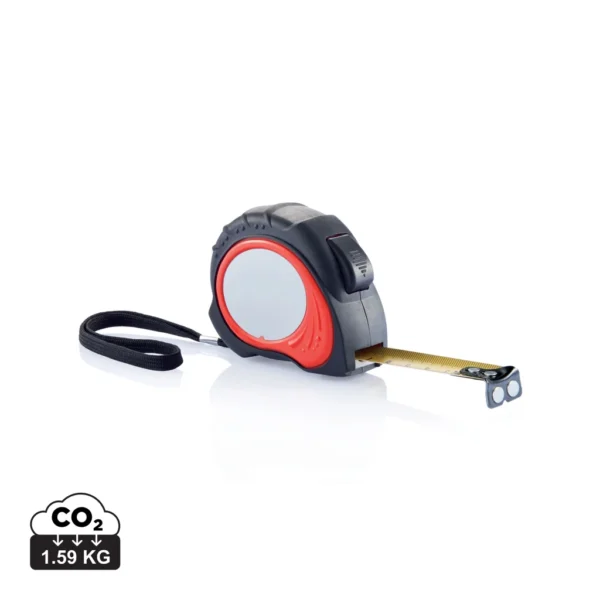 Tool Pro autostop rolmaat 5m/19mm rood, zwart