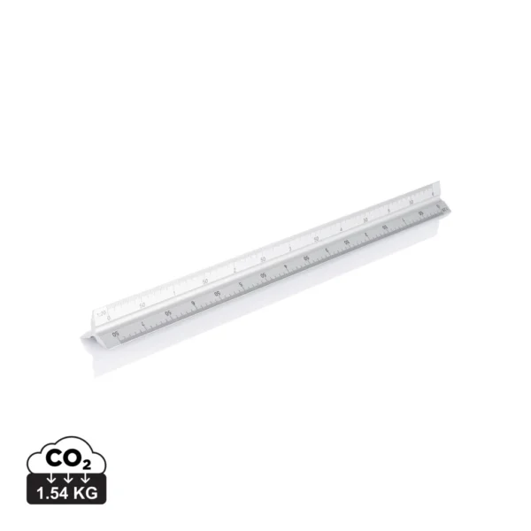 Aluminium driehoeks liniaal zilver