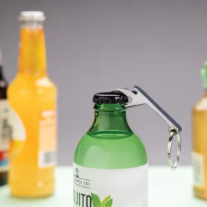 RCS flesopener sleutelhanger van gerecycleerde zinklegering
